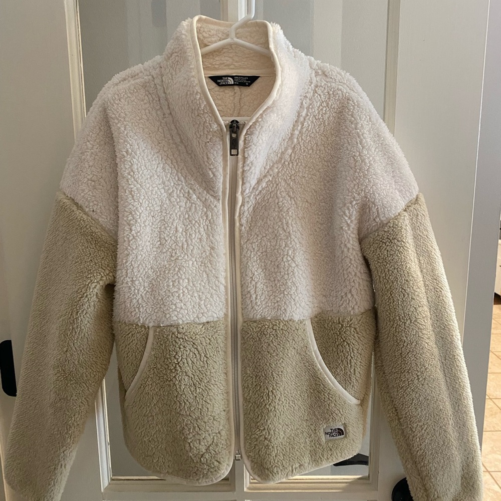 The North Face Sherpa Fleece Jacket - White and Cream